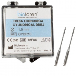 Freza cilindrica pentru pivoti endodontici cu diametrul 1mm/1.2mm/1.4mm