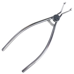 Cleste cu arc pentru instalarea penelor interdentare elastice