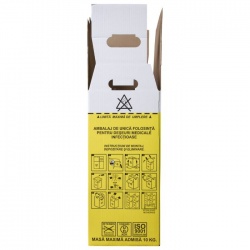 Cutie 40 L cu sac Biohazard 50 microni, pentru colectarea deseurilor medicale infectioase