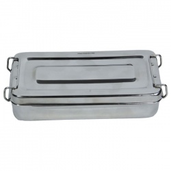 Cutie pentru instrumentar cu capac, 20 x 10 x 4 cm, inox