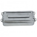 Cutie pentru instrumentar cu capac, 36 x 19 x 6 cm, inox