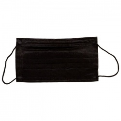 Masti chirurgicale medicale, cu elastic, negre, 50 bucati