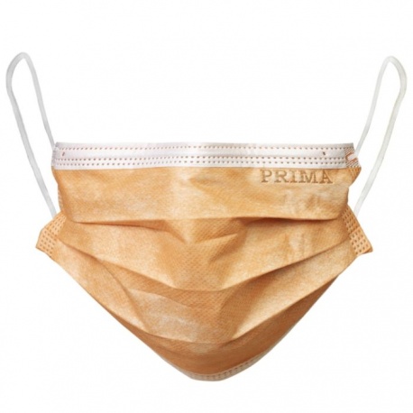 Masti chirurgicale medicale, cu elastic, portocalii, 50 bucati