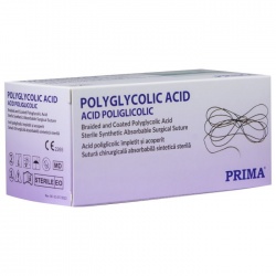 Sutura chirurgicala acid poliglicolic 75cm ac rotund 1/2 30mm USP 2/0