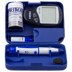 Glucometru 0.1microl sange, PRIMA, consumabile si geanta depozitare incluse