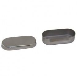 Cutie Inox pentru  Freze si Ace nr. "2", 9 x 4 x 2 cm, cu capac
