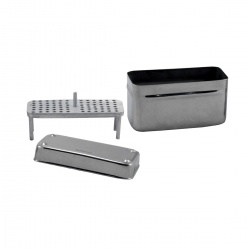 Cutie Inox ENDO, 10 x 4 x 5,5cm, cu capac si suport