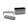 Cutie Inox ENDO, 10 x 4 x 5,5cm, cu capac si suport