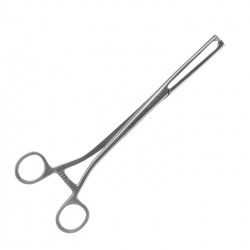 Pensa uterina Museux, curba/dreapta, din otel inox, 24 cm, 1 bucata