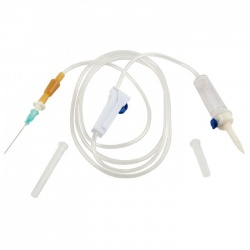 Trusa perfuzie sterila cu ac 21G si spike plastic, luer lock,  25 bucati