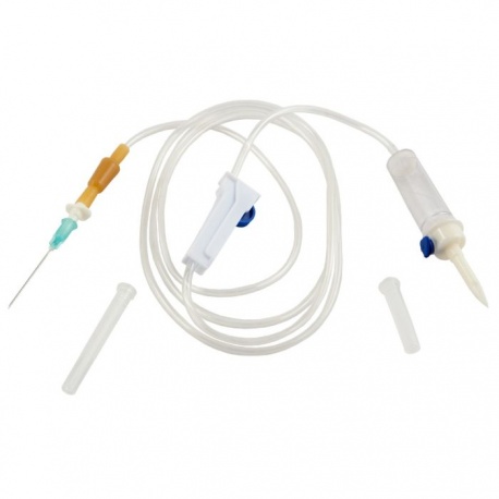 Trusa perfuzie sterila cu ac 21G si spike plastic, luer lock,  25 bucati