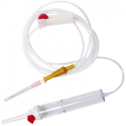 Trusa transfuzie sterila, cu ac 18G, spike plastic, luer slip, 25 bucati