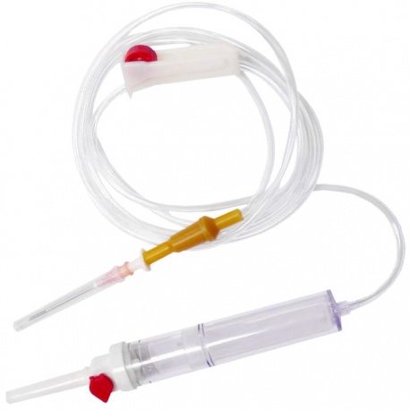 Trusa transfuzie sterila, cu ac 18G, spike plastic, luer slip, 25 bucati