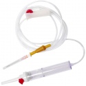 Trusa transfuzie sterila, cu ac 18G, spike plastic, luer slip, 25 bucati