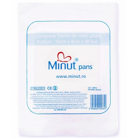 Comprese sterile pliate 10 x 8 cm, 25 bucati