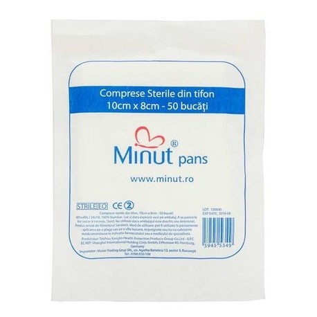 Comprese sterile taiate 10x8cm, 25 bucati
